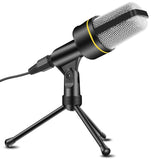 Condenser Microphone Professional Recording Microphone with Tripod Stand for Broadcasting,Chat,Video Conference,YouTube