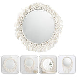 1pc Cotton Rope Woven Mirror Hand-Woven Tapestry Makeup Mirror (Random Style)