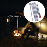 Camping Lantern Stand W/ Ground Nail Camping Light Stand Adjustable Light Rack Camping Folding Lamp Pole for Backpacking Hiking