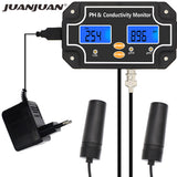2 in 1 Digital PH EC Meter Water Quality Tester PH/EC-2681 Professional Waterproof Monitoring Double Display Tester 40%off