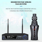 ACEMIC true diversity UHF wireless microphone System single channel/plug-on microphone for stage performance