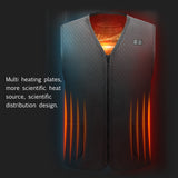 7 Areas Men Heated vest Smart heating Cotton Vest USB Infrared Electric Heating Vest Women Outdoor Thermal Winter Warm Jacket