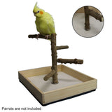 Bird Perch Stand Paw Grinding Stick Climbing For Parrots Pet Supplies Cage Toys Wood Portable Interactive Training Playground