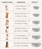 Calming Dog Bed Cat House Donut Pet Bed Fluffy Plush Self Warming Round Cushion Anti Anxiety Kennel Mats for Small Large Dogs