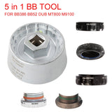 Dropship-Bicycle 5 in 1 Bottom Bracket Tool Install Cup for DUB BBR60 MT800 BB9000 BB93 MTB BSA30 BB386 Installation Tools