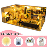 CUTEBEE DIY Dollhouse Wooden doll Houses Miniature Doll House Furniture Kit Casa Music Led Toys for Children Birthday Gift