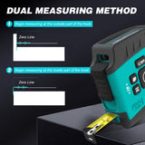DT20 3-in-1 Digital Infrared Distancer Measure Tape Power Tape Infrared Distance Meter 131ft IR 2.0-inch LCD Infrared Measurer