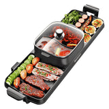 2200W Household Electric Barbecue Stove, Multi-function Hot Pot, Smoke-free and Non Stick Hotpot Pot  Multifunctional Cooker