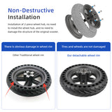8.5 Inch Electric Scooter Split Wheel Hub Aluminum Alloy Rear Wheel Rims Solid Tire Modification Accessories for PRO/PRO2