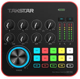 Takstar MX1 PRO Mixer Webcast Sound Card For Entertainment Webcast,Inﬂuencer Marketing Webcast,Karaoke And Recording