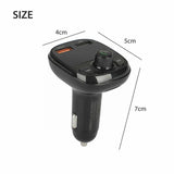 Bluetooth Car FM Transmitter Handsfree QC3.0 USB Charger Receiver Dual Handsfree USB Adapter Radio Audio Mp3 Wireless Kit H9I4