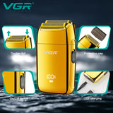 VGR barber rechargeable hair shaver for men finishing electric shaver beard razor bald head shaving machine with extra mesh