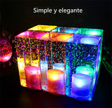 LED Rechargeable Bar Table Lamp Restaurant Cafe Home Colorful Atmosphere Lamp Crystal Lamp Holiday Gift Free Shipping