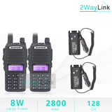 Baofeng UV-82 8W Walkie Talkie 10 KM Ham Radio VHF UHF Amador Walky Talky Boafeng UV 82 UV82 Waki Taki Earpiece UV-5R UV-9R Plus