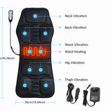 Electric Full Body Massager Chair Heating Vibration Stimulated Kneading for Neck Shoulder Waist Pain Relief Massage Cushion Car