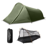Ultralight Outdoor Camping Tent Backpacking Tent 2 Person Waterproof Tent Aviation Aluminum Support Portable Sleeping Bag Tent
