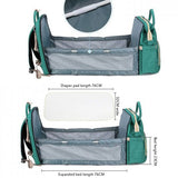 Baby Diaper Bag Foldable Bed Backpack Mommy Bag Stroller Nappy Bag Large Capacity Nursing Bag Changing Diaper Mat Bag Baby Care