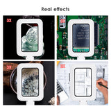 Magnifier Lighted Magnifying Glass Lens Square Magnifier Foldable Tabletop Freestanding Magnifier with Warm and Cool LED Lights