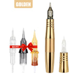 Double Use Permanent Makeup Machine RCA Tattoo Machine Rotary Tattoo  Pen With 2 Heads Dual Type Gift Cartridge Needles
