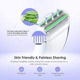 Women Electric Razor For Women Cordless Lady Shaver Long Battery Life Fast Charging Girl Electric Razor With 3-1 Shaving Blade