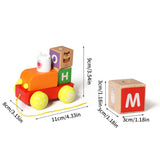 26 PCS Alphabet Letters Building Blocks Set Wooden Train Montessori Educational Toys For Toddlers Birthday Gifts