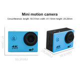 Sports Camcorder Ultra HD 4K /30fps Digital Cameras WiFi 2.0" 170 Underwater Waterproof Helmet WiFi Video Recording Cameras