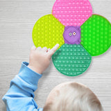 Game Fidget Toy Rainbow Push Bubble Board Fidget Sensory Toys Autism Toy Kids Sensory Educational Tool for Parent-Child Time