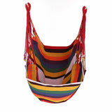 Portable Canvas Hammock Travelling Outdoor Picnic Wooden Swing Chair Camping Hanging Bed Garden Furniture with Backpack
