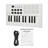M-VAVE 25-Key MIDI Keyboard Mini MIDI Controller with 25 Velocity Sensitive Keys 8 RGB Backlit Pads 8 Knobs USB BT Connection
