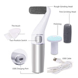 Foot File Pedicure Tool Electric for Heels Care Remove Hard Cracked Grinding USB Chargable Device Electric Dry Dead Skin Remover