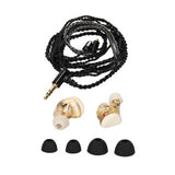 3.5mm Wired Headphone Ergonomic Design In Ear Monitor Earbuds Earphone with MMCX Connection Cable for Singers Drummer Musician