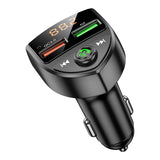 LED Display Bluetooth Car Kit MP3 Music Player FM Transmitter QC3.0 Dual USB Charger with TF Card