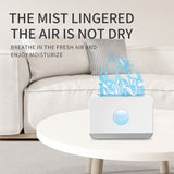 Mist Maker Flame Air Humidifier Essential Oil Diffuser Bedroom Home Decor Light Aromatherapy Diffuser Ultrasonic Aromatic 220ML