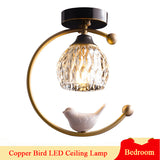 Lampara techo Nordic G9 LED Ceiling Lamp Modern Simple Bird Balcony Corridor Aisle Hanglampen Crystal Light Fixtures