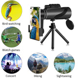 40x60 Monocular Telescope Dual Focus Optics Zoom Lens Scope for Hunting Camping