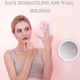 Led Mirror Makeup Mirror Light Table Mirror Smart Press Control Adjustable Light Desk Standing Cosmetic Mirrors