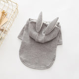 French Bulldog Hoodies Coat Jacket Cute Rabbit Ears Shape Winter Warm Pet Clothes for Small Dogs Puppy Cat Clothing Costume