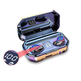 2021 TWS BT 5.0 Wireless Stereo Earphones Touch Control Deep Bass Sports Headset Noise Reduction with Mic Flashlight Function