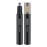 Electric Nose Hair Trimmer 2-in-1 Full Metal Aluminum Tube USB Rechargeable Painless Portable Face Hair Removal Eyebrow Trimmer