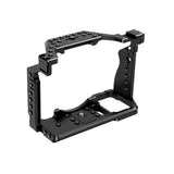 Aluminum Camera Cage for Sony A7S with Cold Shoe Mount Black Protective Full Formfitting Rig for A7S DSLR 1/4" 3/8" Screw Hole