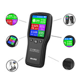 PM2.5 Detector Air Quality Monitor Digital Testing Appliance For Supervising Formaldehyde TVOC PM2.5 PM10 HCHO