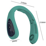 Summer Sports Fan USB Rechargeable Neckband Hanging Neck Fans 3 Speed Portable Adjustable Digital Display for Outdoor Indoor