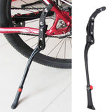 Aluminium Alloy Material Bicycle Kickstand Adjustable Push Cycle Bracket Suitable For 24 Inch -26 Inch Mountain Bikes Black