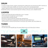 M-VAVE LOST TEMPO Effect Pedal Drum &amp; Looper Effector Double Footswitch Looper Pedal 30 Drums &amp; 4 Loops High Precision Tuner