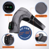 2 in 1 Heated Shoulder Massage Device Physiotherapy Pain Relief Adjustable LCD Display Vibration for Knee Elbow Support Strap