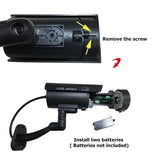 Waterproof Dummy Camera Bullet Flashing Red LED Outdoor Indoor Fake CCTV Security Simulation Camera black Support Dropshiping