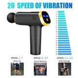 Massage Gun Deep Tissue Percussion Muscle Massager For Pain Relief 20 Speeds LCD Touch Display Fascia Gun Electric Body Massage
