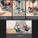 45-90° Angle Adjustable Electric Drill Bracket Guide Attachment Stand Workbench Universal
