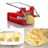 French Fry Cutter Fruit Vegetable Potato Slicer Chips Strip Cutting Machine Maker with Stainless Steel Blades Kitchen Gadgets
