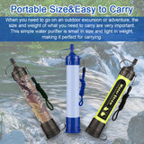 Outdoor Water Purification Straw Camping Emergency Survival Practical Straw Water Purifier Sediment Physical Filtration